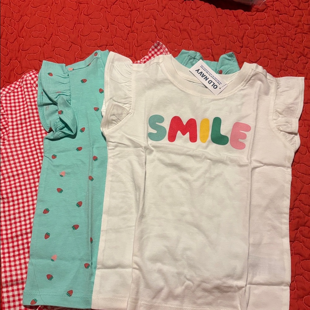 Old Navy Kids' T-Shirt 3Pk - White, Teal, Red